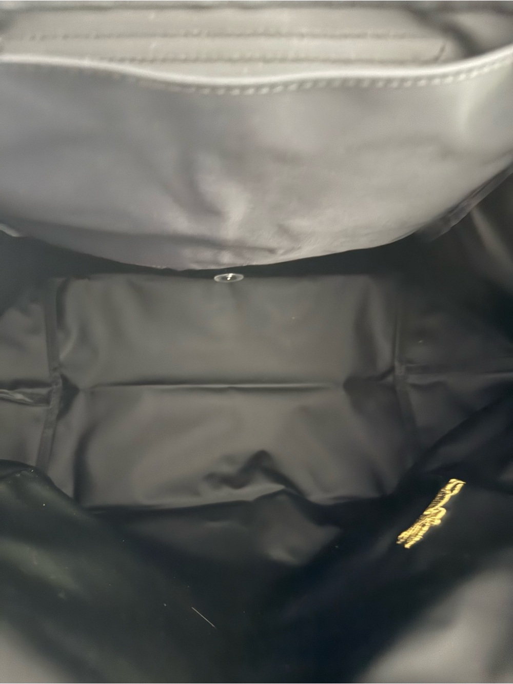 Longchamp Dark Grey Tote with Yellow Trim and Logo - Picture 7 of 10